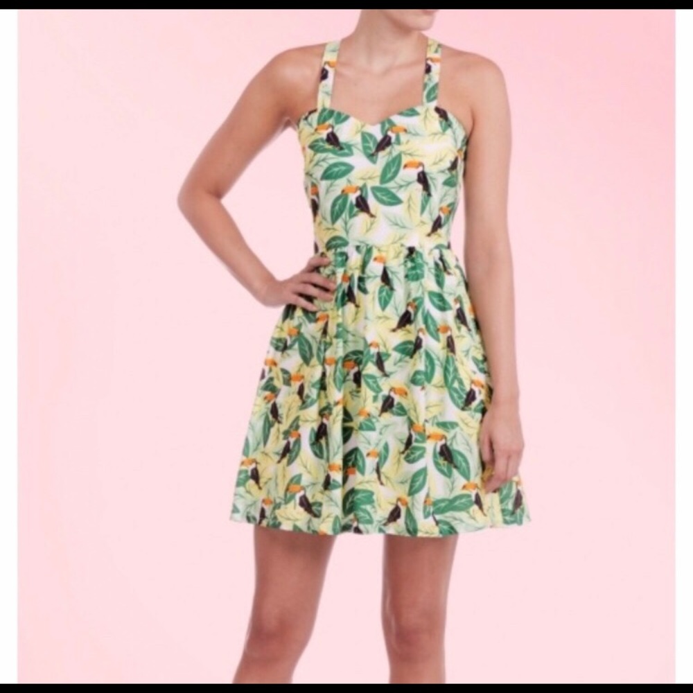 Vintage inspired tropical dress